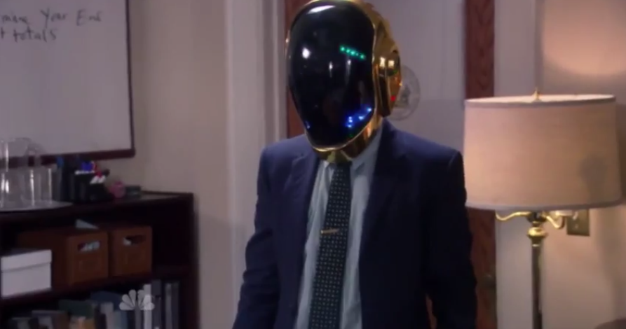 daft punk cameo parks and recreation aziz ansari